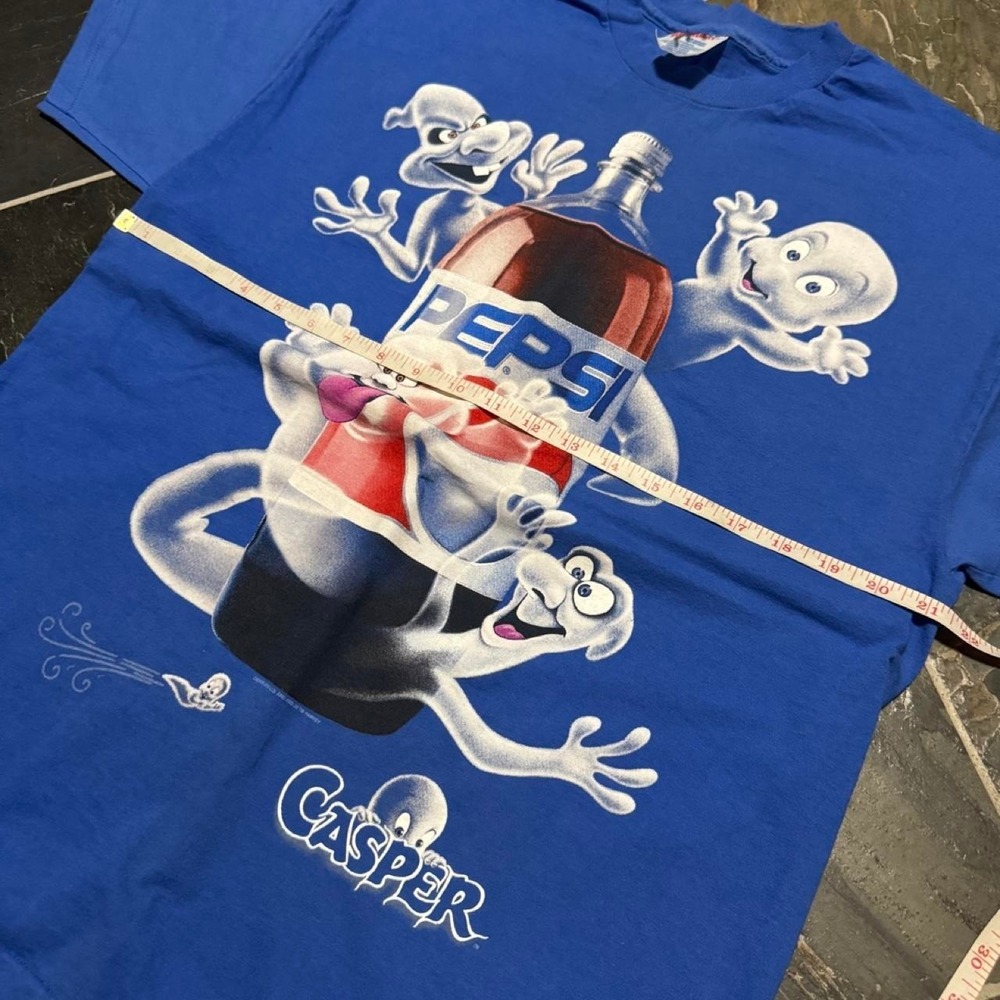 VINTAGE 90s Casper the Ghost Pepsi PROMO TEE - Large - Picture 7 of 8